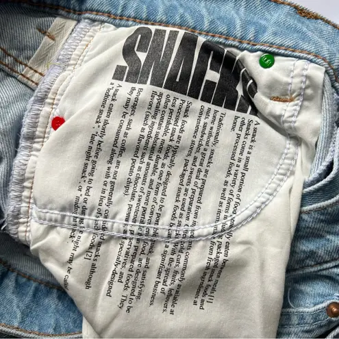 MOTHER SNACKS! Straight leg jeans New High rise light wash 90s Jean NWT 29 Blue