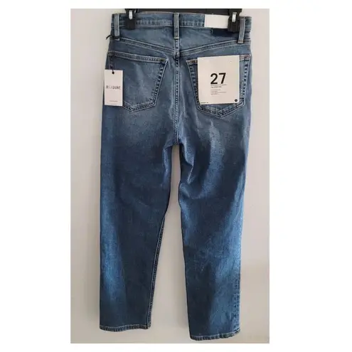 RE/DONE  70s Stove Pipe Hi-Rise Jeans Western Blue 27 NEW