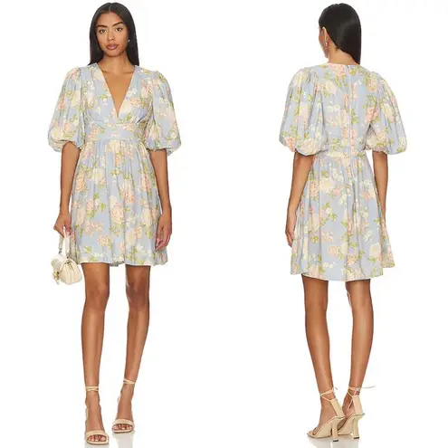 Yumi Kim NEW NWT Gayle Linen Dress In Mellow Brook Crystal Floral Print