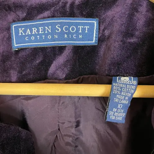 Vintage Velvet Jacket Purple Frog Clasps Women 10 Bridgerton Victorian Royalcore