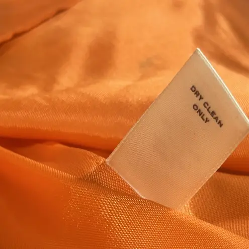 Moulinette Soeurs Anthropologie Crane Silk Halter Dress Tangerine Orange size 4