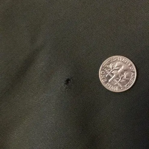 Vintage dark green knee length a line skirt with pleats size Medium