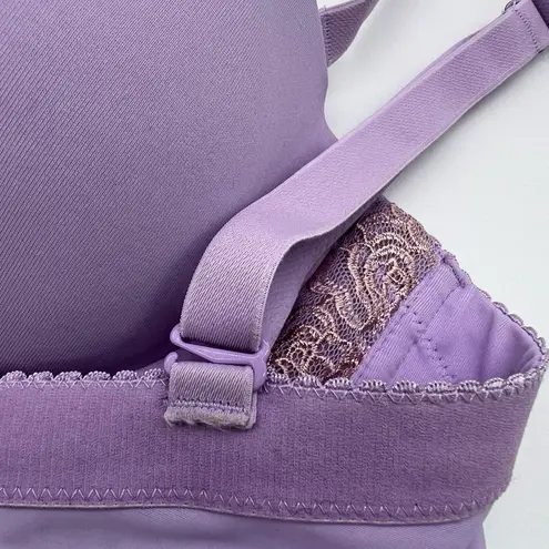 Maidenform Women 34D Love The Lift Balconette Bra Lilac Convertible DM9905 Lace