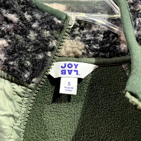 Joy Lab Sherpa Sweatshirt Womens Small Multi Camo Print Half Zip Raglan Sleeve - Image 3