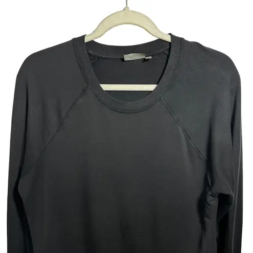 Athleta  Women's Sz M Black Criss Cross Front Modal Pullover Sweatshirt Stretch