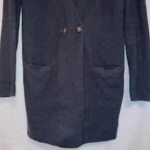 J.Crew  Mercantile J8002 Collarless Sweater Blazer Cardigan in Black size XS