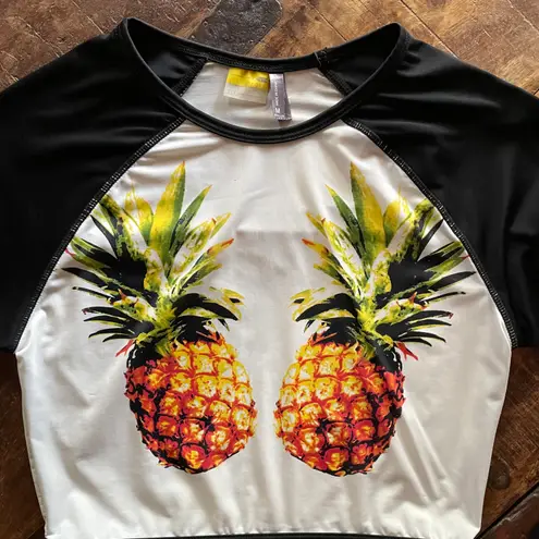 LA Hearts Cropped Pineapple Longsleeve Rashguard