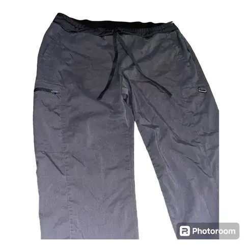 Grey's Anatomy Grey Spandex Stretch 3-Pocket Elastic Scrub Pants Size Large