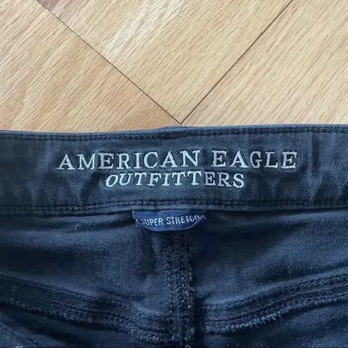 American Eagle  Super Stretch Super Hi-Rise Jegging Black Shorts Size 4 Regular