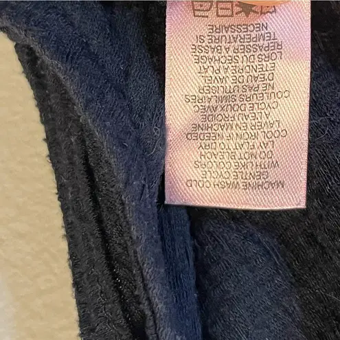 Calypso St. Barth Tank Navy Blue Scoop Neck Tie Front Sleeveless Top Sz M EUC