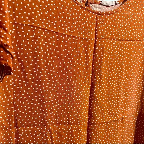 Ces Femme Orange Flutter Sleeve Blouse (667) Size L