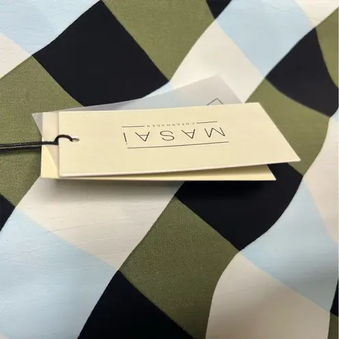 Masai Copen Hagen Brisa Top Womens S Lightweight Multicolored Printed Feminine Green