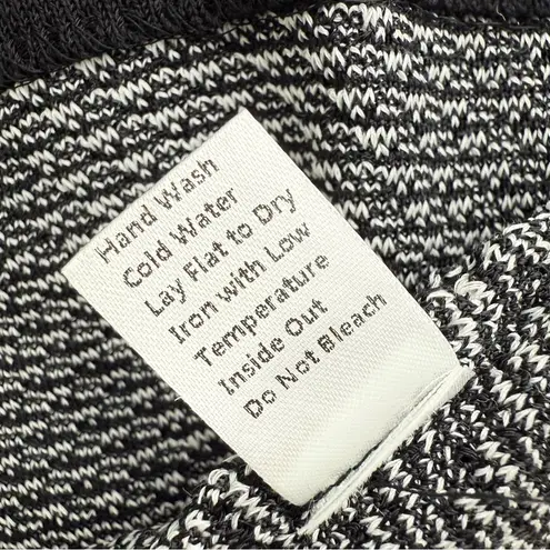 Misook Bold Plaid Tweed Knit Sheath Dress Short Sleeve Stretch Black White Sz S