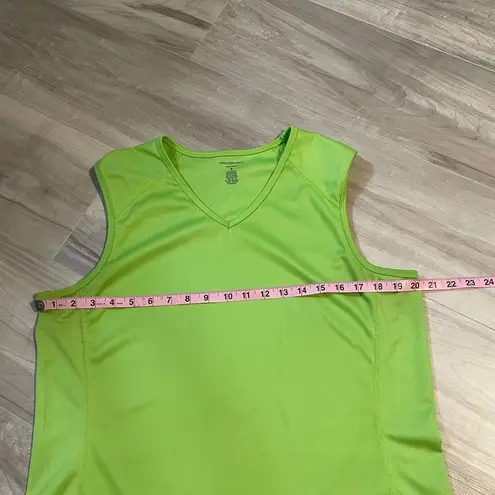 Pro Spirit  Lime Neon Green Moisture Wicking Work Out Tank Top- Size XL