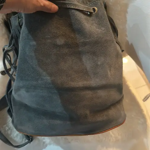 Dydaktik Gray and Brown Suede Women's Bag