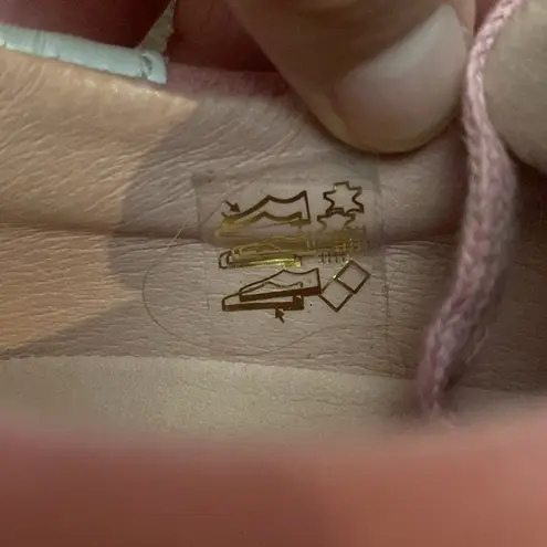 Matchboots ‘Rose Passion’ white leather pink suede lace up sneaker size 5