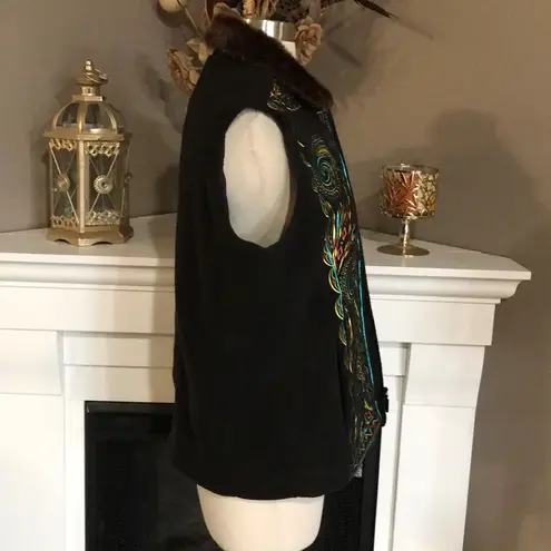 Bob Mackie Wearable Art Embroidered Fleece…