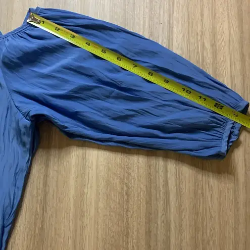 Maje Luciane Bleu Cold Off Shoulder 3/4 Sleeve Blouse Size 1 -Small