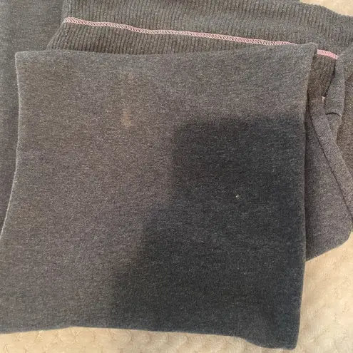 Pink Panther vtg dk gray flare leg low rise drawstring waist yoga pants. Size M. Size M