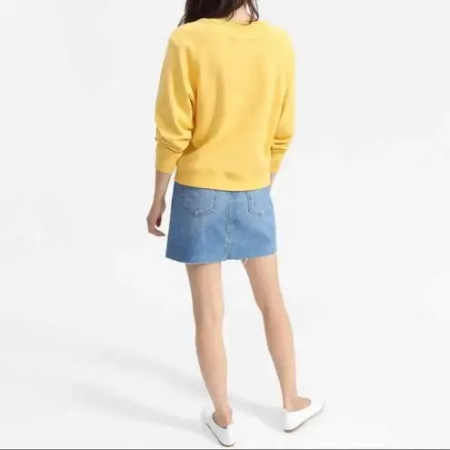 Everlane The Lightweight French Terry Crew Yellow Size L