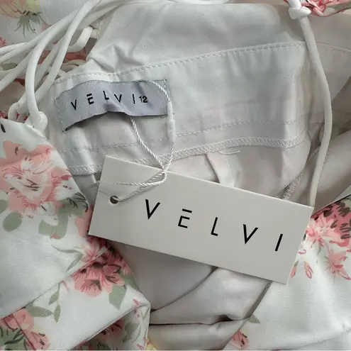 Velvi Greta Maxi Dress in White Floral size 12 Lace