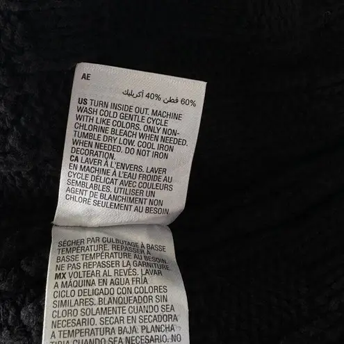 INC X-Small Long Cardigan Sweater Open Front Stretch Long Balloon Sleeves Black