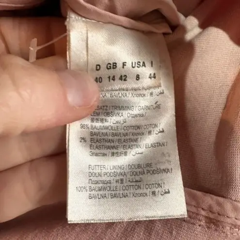 Oui Pink Stretch Knit Blazer Size 8, Medium 100% Cotton Mixed Media Pink