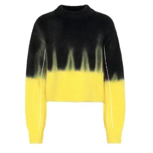 Proenza Schouler  White Label Tie Die Wool Blend Cropped Sweater