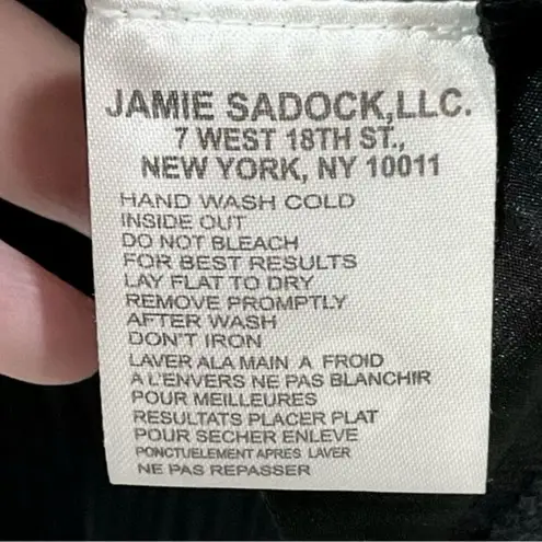 Jamie Sadock Black Golf Polo Tonal Abstract Print Shirt Slim Fit Sz Small