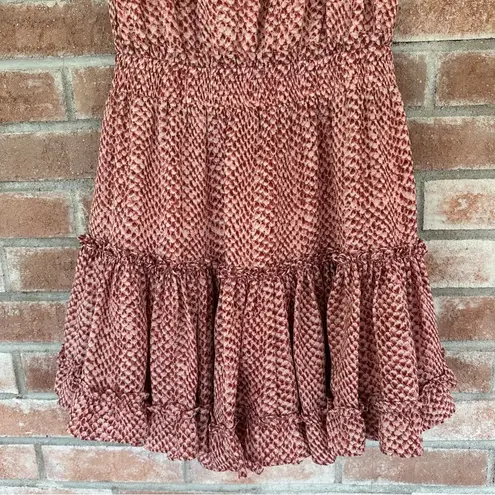 Buddy Love Ray Elastic Waist Ruffle Flowy Dress Women’s XS Red