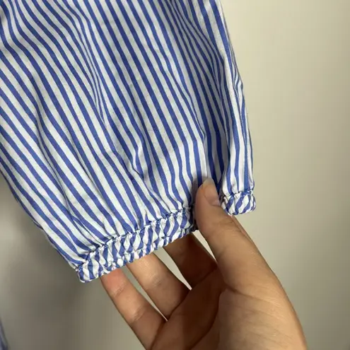 J. Crew Factory Blue/White Striped Tie