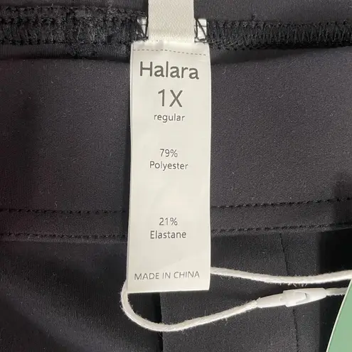 Halara High Waisted Side Pocket Straight Leg Work Pants in Black Size 1X NWT