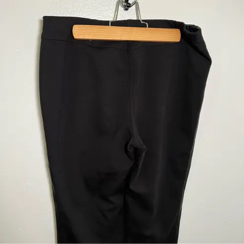 Ellen Tracy Faux Leather Mixed Media Leggings Black