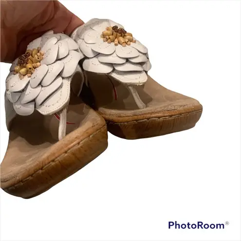 Klogs White Leather Aloha Sandal Size 8