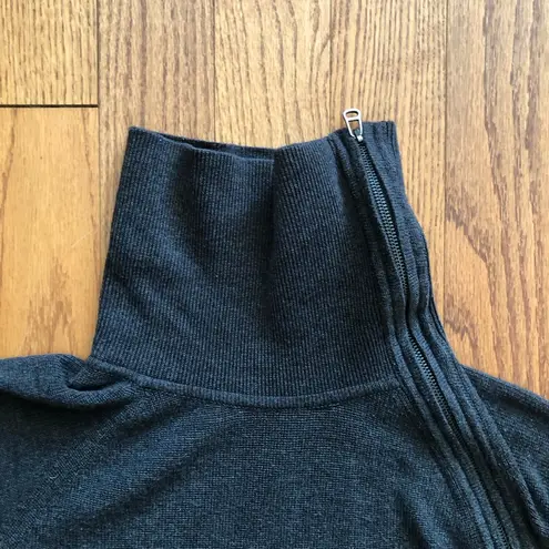 Calvin Klein Short Sleeve Cowl Neck Dark Gray Sweater Dress Women’s Size Small