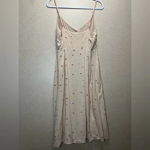 All in Favor  Cream Spaghetti Strap Dress with Buttons size M - Image 2