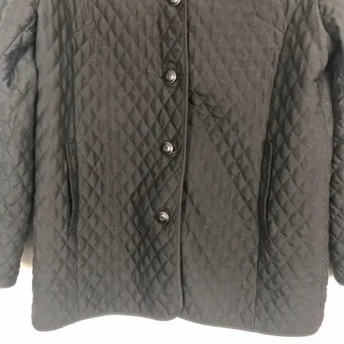Marvin Richards Vintage Quilted Black Jacket Size Large