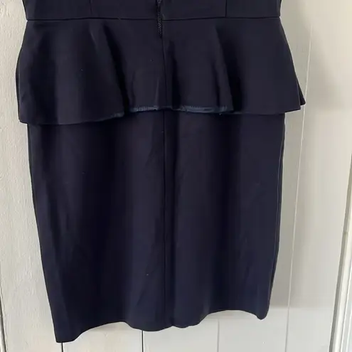 Alice + Olivia  Employed Victoria Navy Blue Peplum Dress