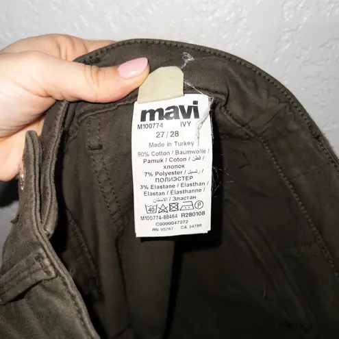 Mavi Jeans New Mavi Olive Green Luce Twill Ivy Slim Cargo Pants Size 27
