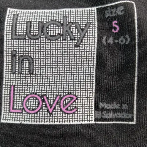Lucky in Love S Tahitian Surfer Colorful Geometric Neon Patterned Skort Black