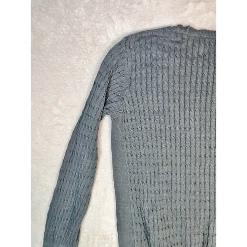 Pact Gray Cable Knit Sweater Women’s M Organic Cotton Pullover Boxy Tunic Size M