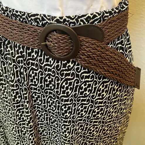 Ny Collection Chiffon Lined Belted Maxi Skirt Size Petite Medium