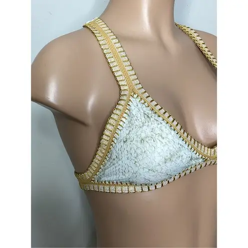 PilyQ New.  Cobra Crochet trim bikini. S-top/M-bottom. Retails $178