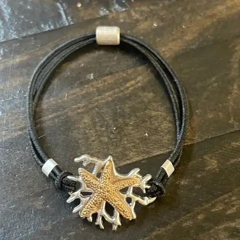 Boutique Two Tone Nautical Starfish Bracelet Hair Tie Ponytail
