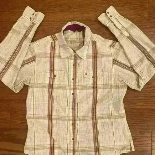 Aura Women's Wrangler Pearl Snap Western Rodeo Shirt Size Medium Rodeo