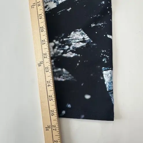 AGSTRACT Apparel Leggings Abstract Print Athleisure High Waist Womens Large Black