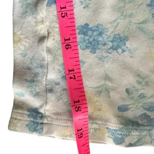 Womens Miss Elaine Essentials Soft Interlock Print Pajama Set Blue/Yellow S Blue