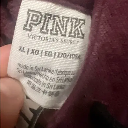 PINK - Victoria's Secret Sequin detail fleece warm tech vs pink hoodie zip up