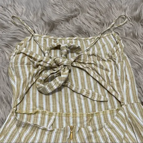 LA Hearts Linen summer striped romper XS