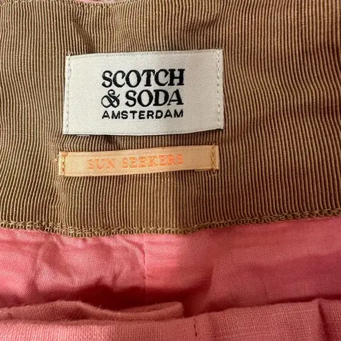 Scotch & Soda  Pink Women's Shorts 100% Linen size Medium - Image 8